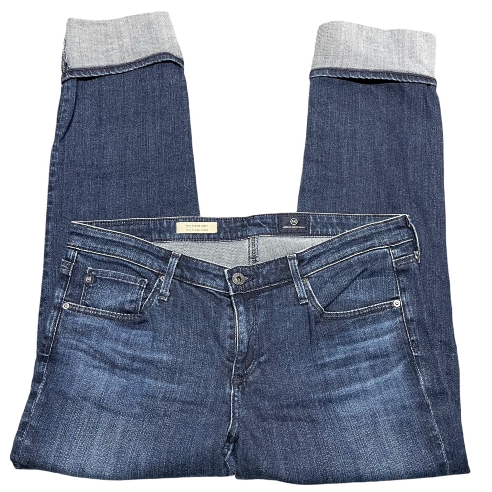 AG Adriano Goldschmied Women’s 31 The Stevie Cuff Slim Straight Jeans in EUC - Picture 7 of 14